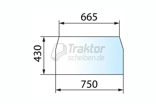 Dachscheibe getönt für JCB 525, 520