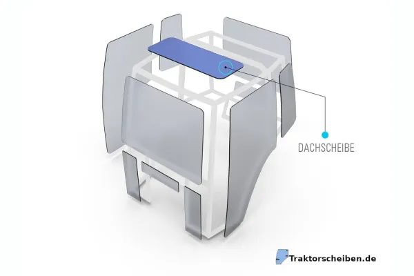 Dachscheibe getönt für JCB Teleskoplader 520-40