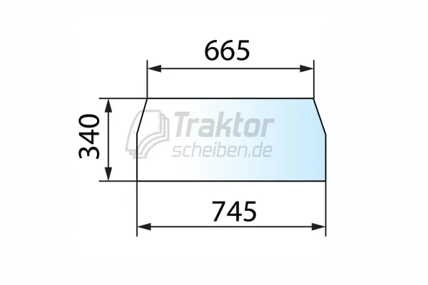 Dachscheibe getönt für JCB Teleskoplader 520-50 LE