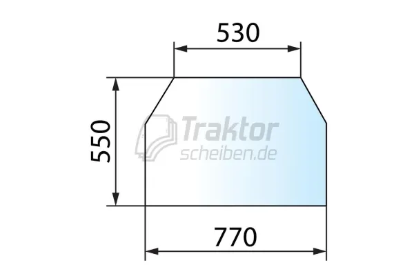 Dachscheibe getönt für JCB Teleskoplader 520S, 526