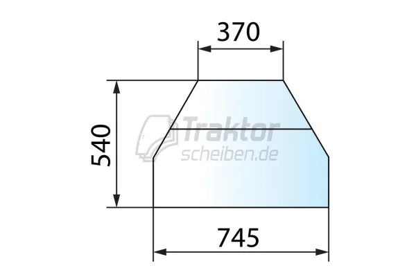 Dachscheibe getönt für JCB Teleskoplader 525-50