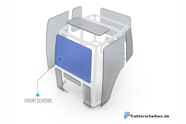 Frontscheibe getönt für JCB Teleskoplader 508C LE, 530-110