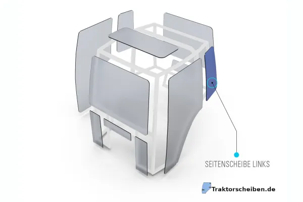 Getönte Seitenscheibe LH hinten für JCB Teleskoplader 525-67, 508C LE