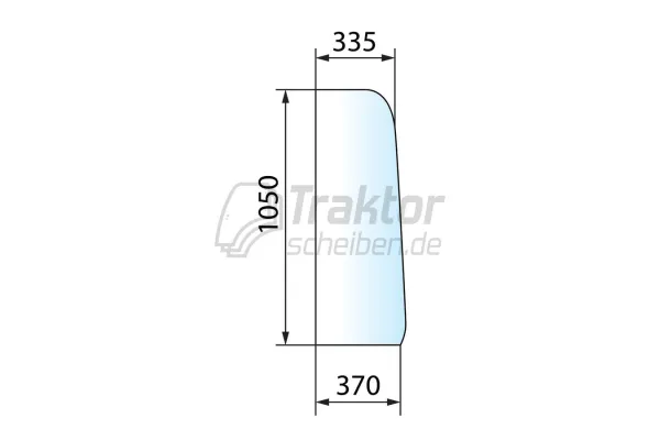 Getönte Seitenscheibe LH hinten für JCB Teleskoplader 525-67, 508C LE