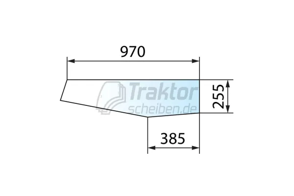 Getönte Türscheibe unten LH für JCB Teleskoplader 525-50