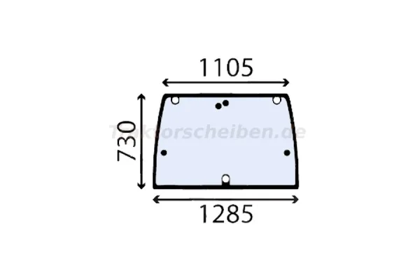 Heckscheibe für LINDNER Traktor Geotrac 85