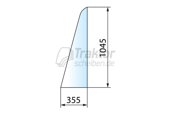 Seitenscheibe LH vorne für JCB Teleskoplader 506-36, 508-40