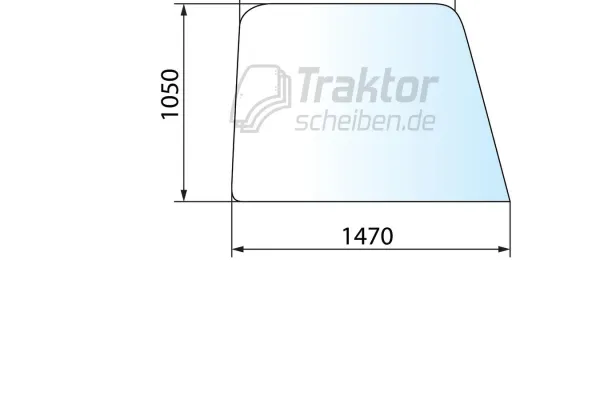 Seitenscheibe rechts getönt für JCB Teleskoplader 508C, 508-40