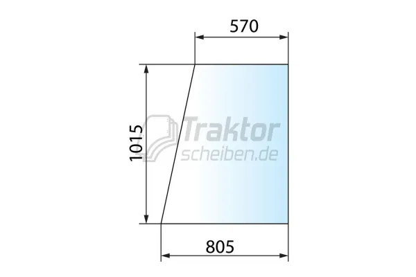 Türscheibe oben für JCB Baggerlader 3CX