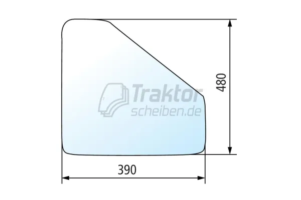 Türscheibe unten für BELARUS Traktor 80, 920