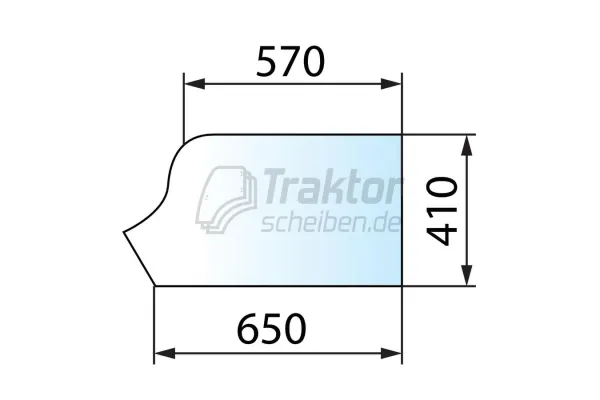 Türscheibe unten für JCB Teleskoplader 526-56