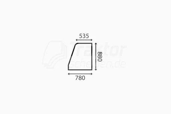 Türscheibe vorne oben LH für JCB Teleskoplader 520S, 526S