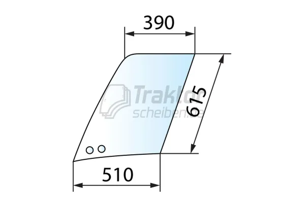Türscheibe vorne oben LH für JCB Teleskoplader