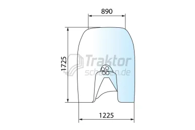 Frontscheibe Panorama für FENDT Traktor Fendt 513, Fendt 720 - Nachbau-Produkt -