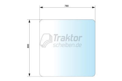 Heckscheibe flach und klar für JCB Teleskoplader 530-120, 535-67