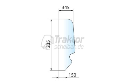 Seitenscheibe links für JCB Teleskoplader 526-56