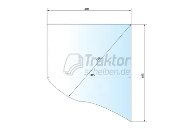 Seitenscheibe rechts Fendt 210, Fendt 211 - Nachbau-Produkt -