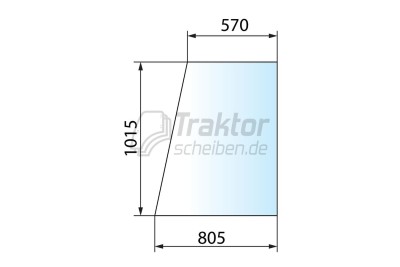 Türscheibe oben für JCB Baggerlader 3CX