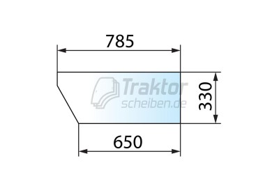 Türscheibe LH unten für JCB Teleskoplader 526LE, 526-56