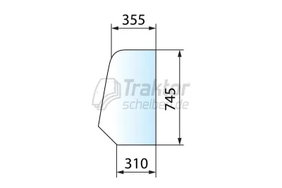 Türscheibe hinten links oben get...