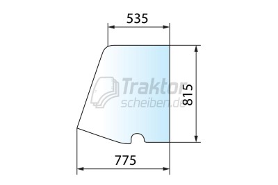 Türscheibe oben LH für JCB Teleskoplader 505-20TC, 525-60 T4i