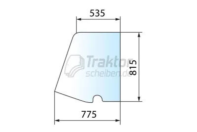 Türscheibe oben passend für JCB ...