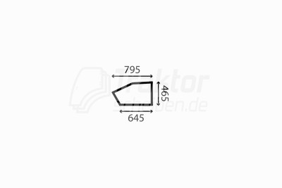 Türscheibe unten LH für JCB Teleskoplader 525-60 T4i